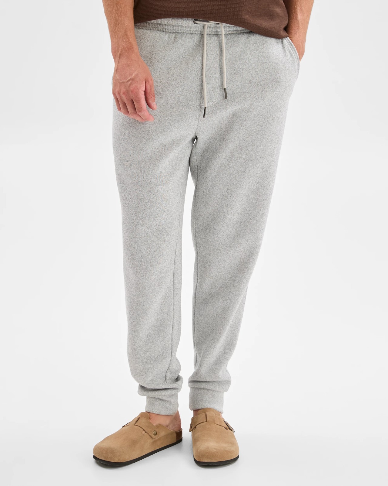 Cuffed Full Length Trackpants - Grey Marle 3 of 5