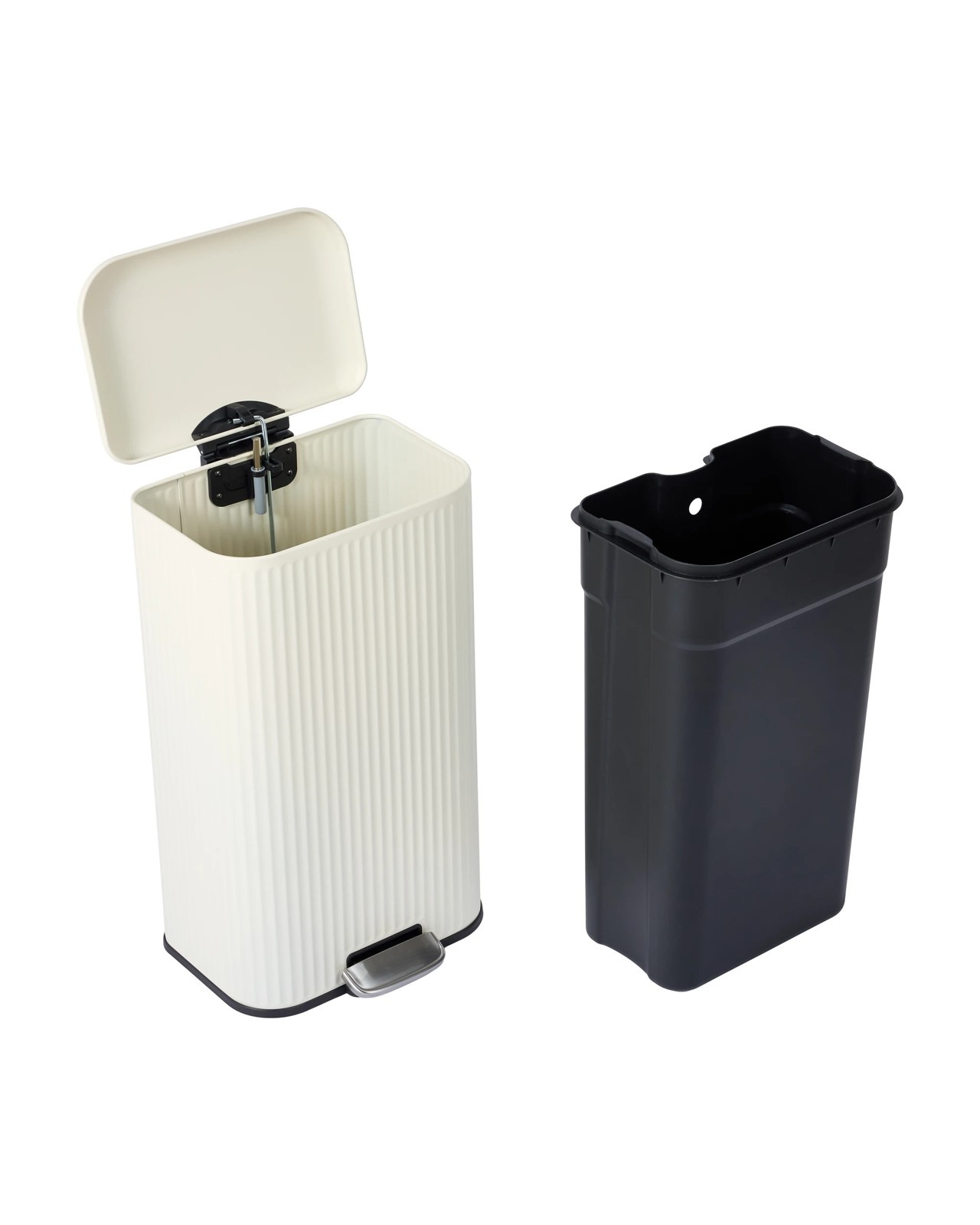 Anko Set of 2 Linear Pedal Bins - White 4 of 6