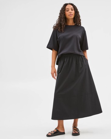 Australian Cotton Poplin Cocoon Skirt