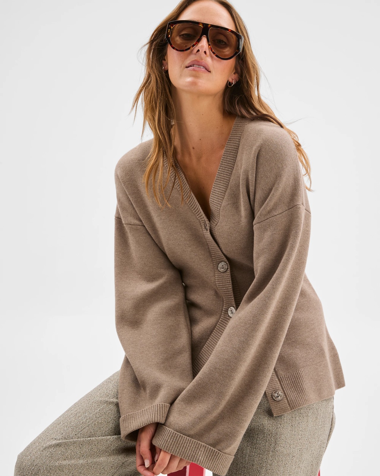 Preview Longline Knit Cardigan - Moon Grey Marle 3 of 6