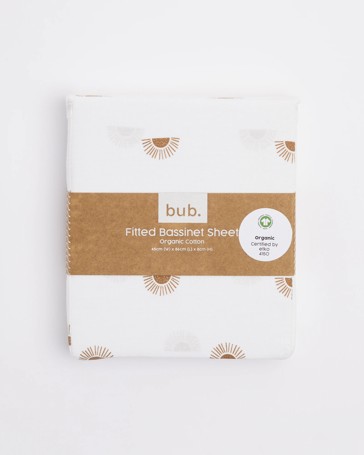 bub. Organic Cotton Fitted Bassinet Sheet