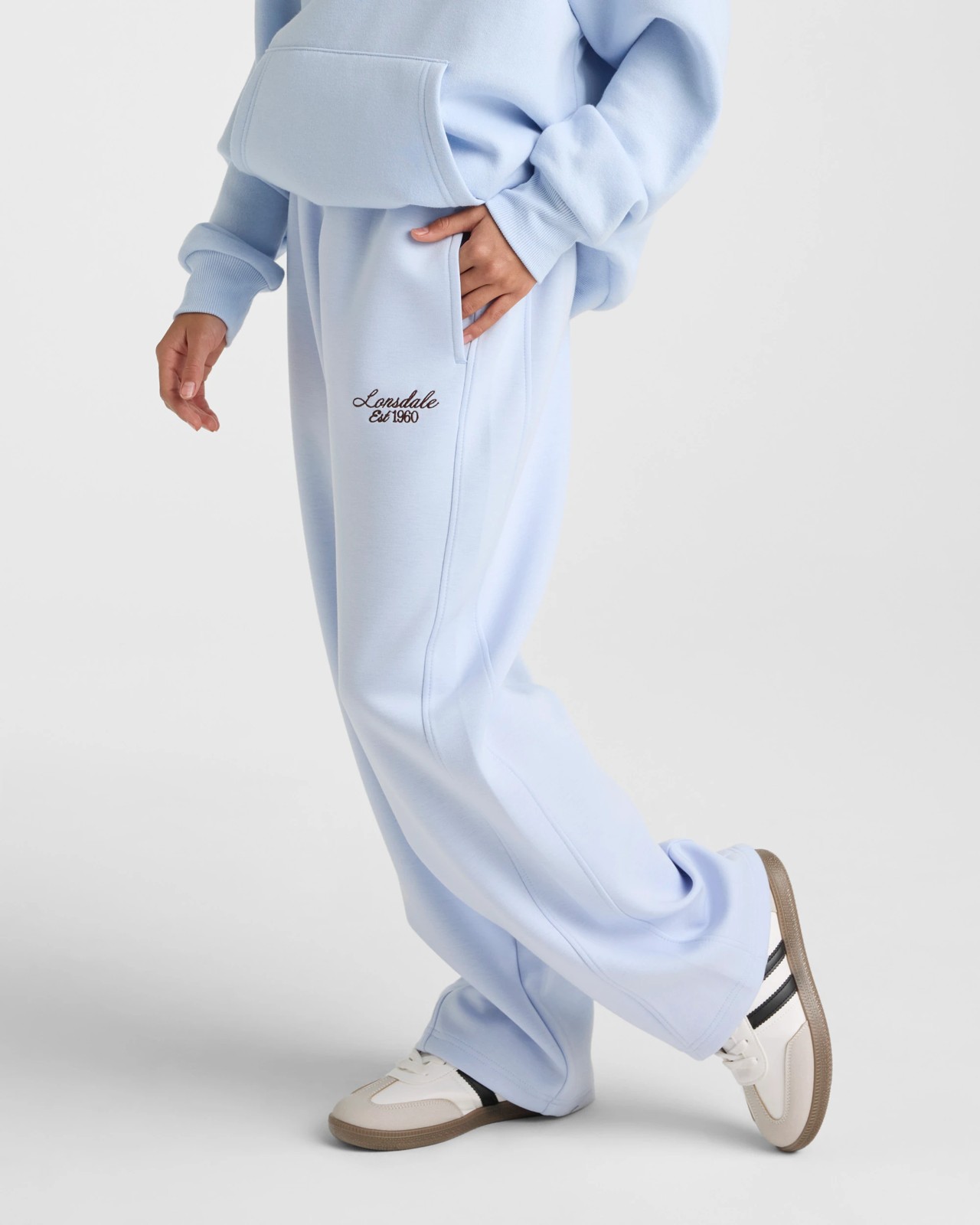 Lonsdale London Barrel Leg Track Pant - Light Blue 4 of 5