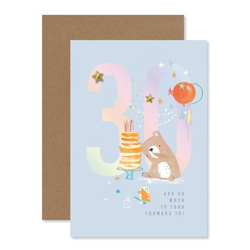 Connections from Hallmark 30th Birthday Card - Birthday Bear