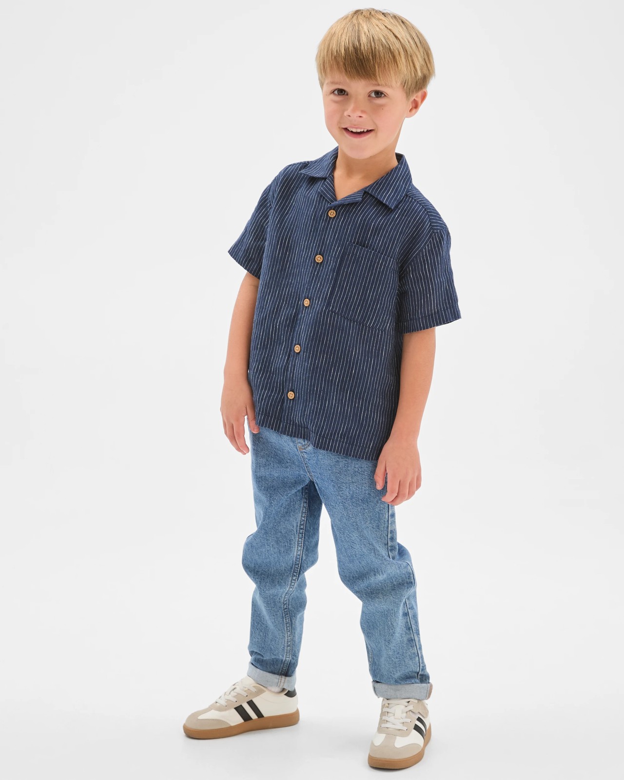 European Linen Shirt - Navy 2 of 6