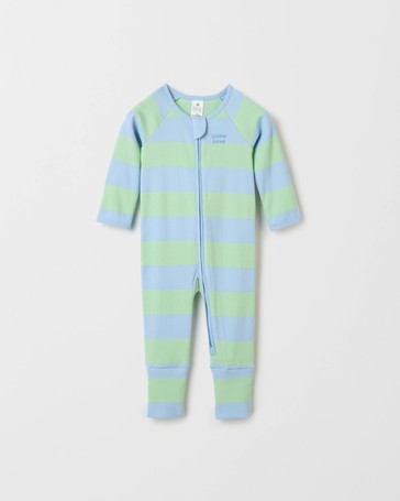 Baby Organic Cotton Rib Zip Footless Coverall
