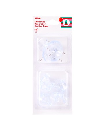 Anko 18 Pack Christmas Decoration Suction Cups