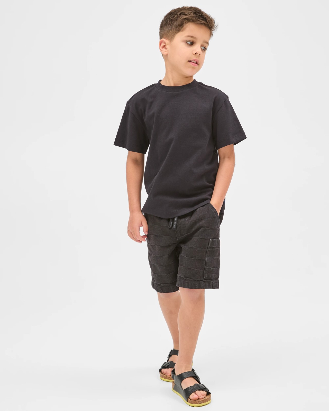 Pull On Denim Volley Shorts - Checkerboard Black 3 of 6