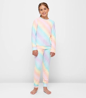 Girls Youth Rainbow Pyjama Set
