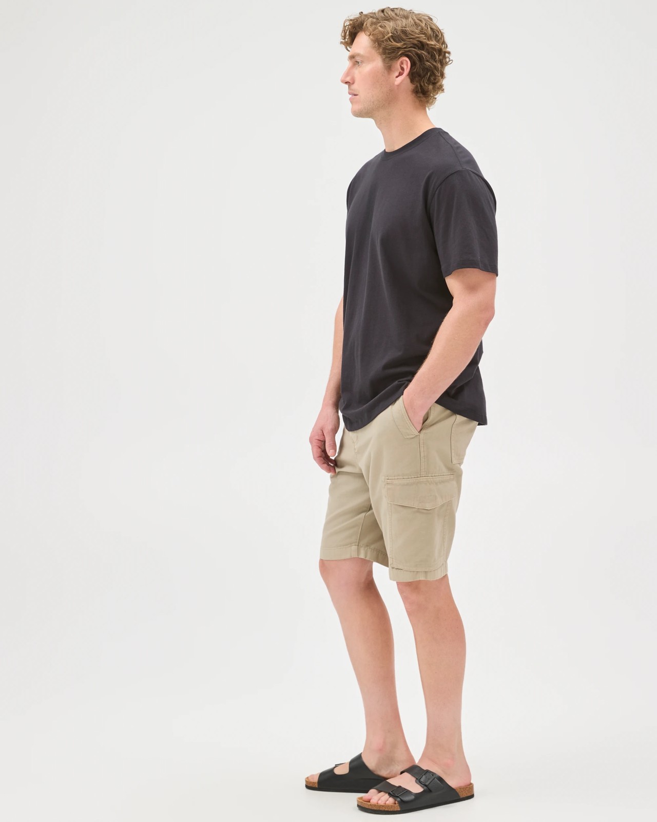 Australian Cotton Cargo Shorts - Stone 2 of 5