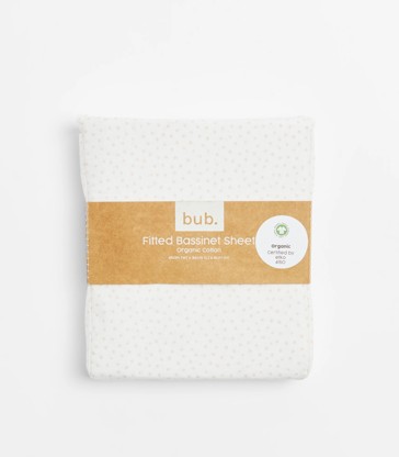 Organic Cotton Fitted Bassinet Sheet - bub.