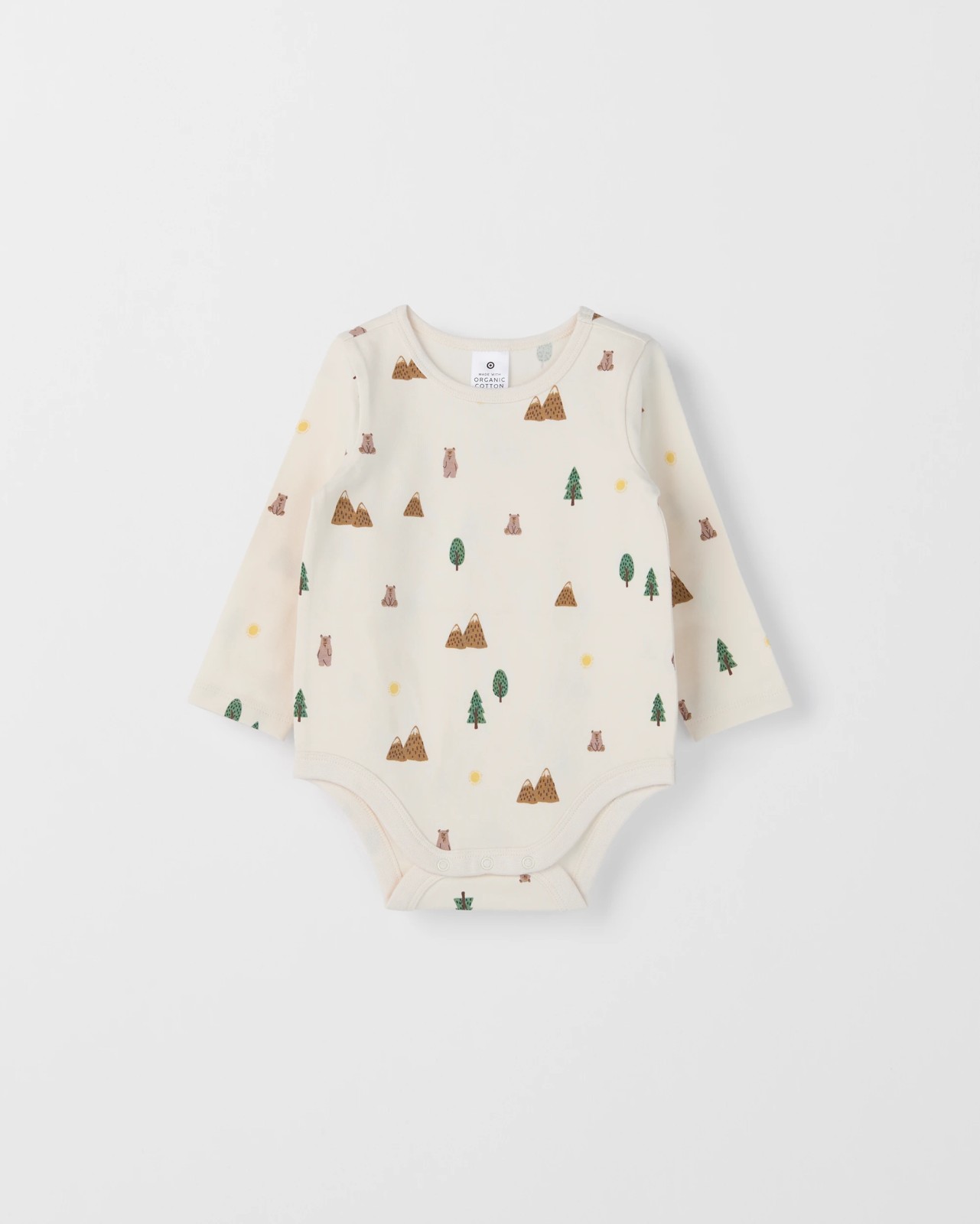 Baby Organic Cotton 5 Pack Print Bodysuit - Forest Bear 5 of 5