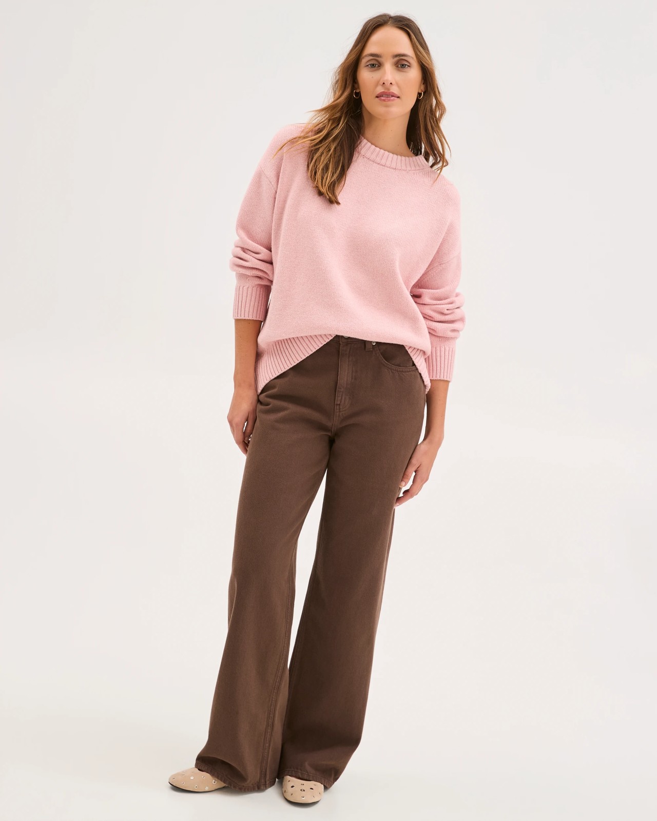 Australian Cotton Blend Oversized Sweater - Fairy Floss 2 of 5