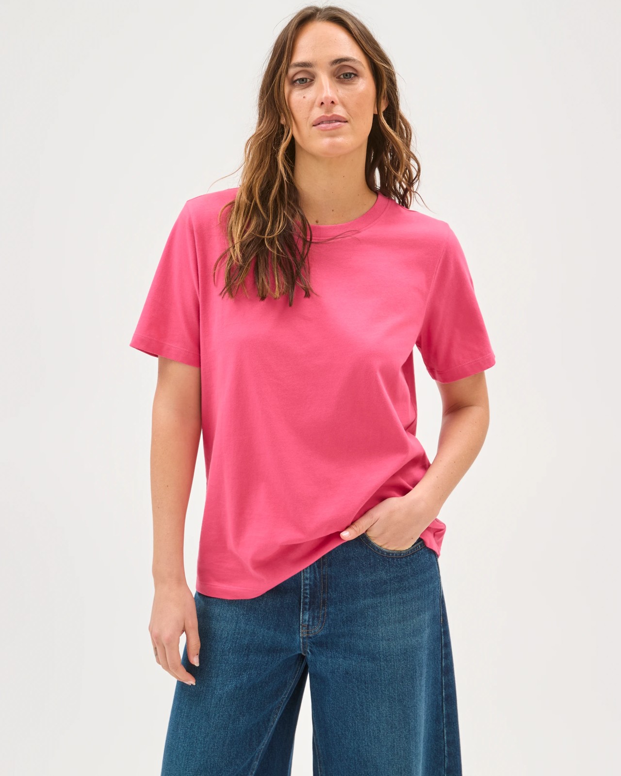 Australian Cotton Classic T-Shirt - Deep Pink 5 of 5