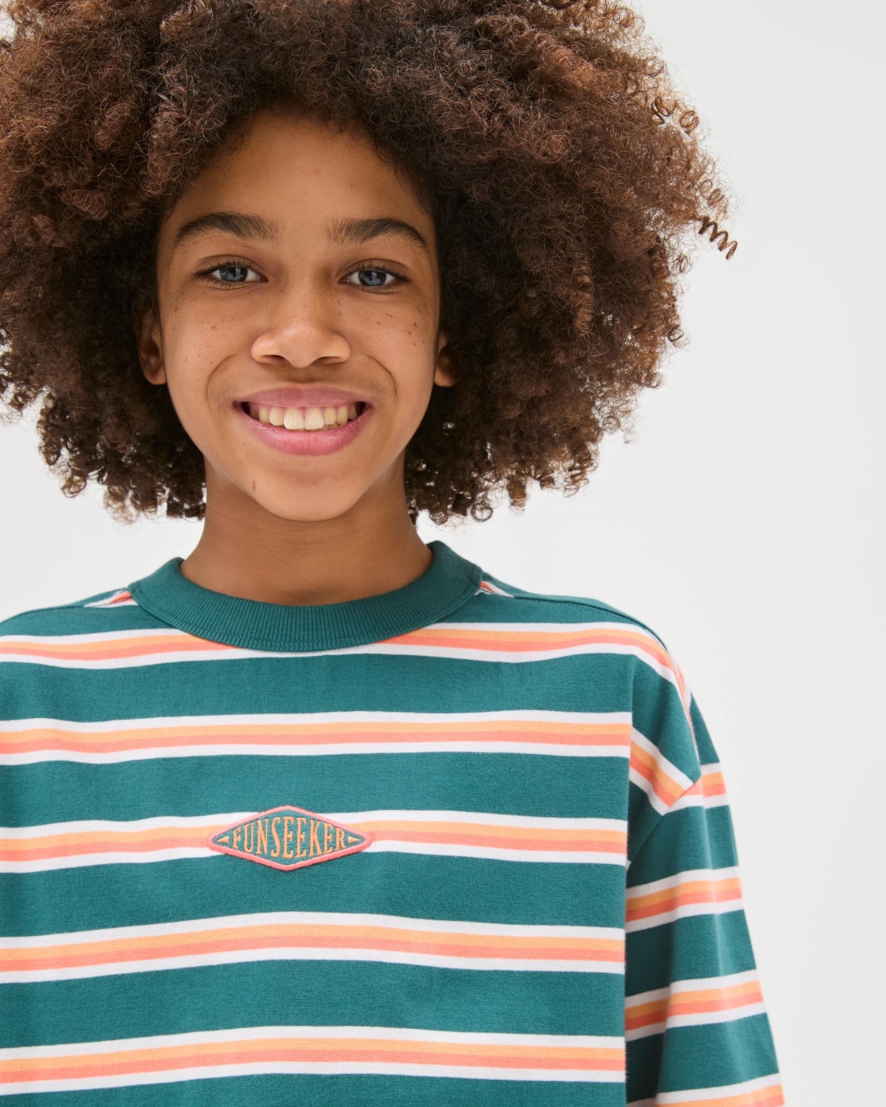 Australian Cotton Oversized Striped T-Shirt - Multi 3 of 6