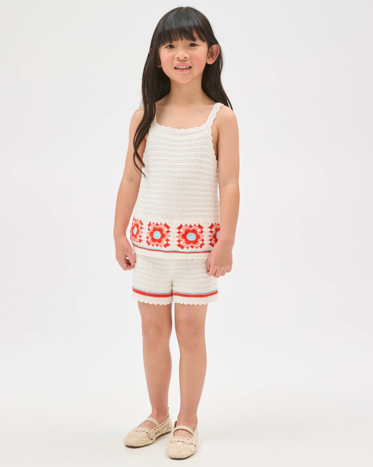 Australian Cotton Crochet Tank Top and Shorts Set 2 of 5