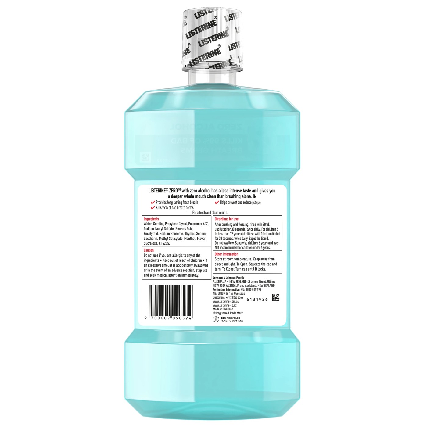Listerine Zero Mouthwash 500ml 2 of 6