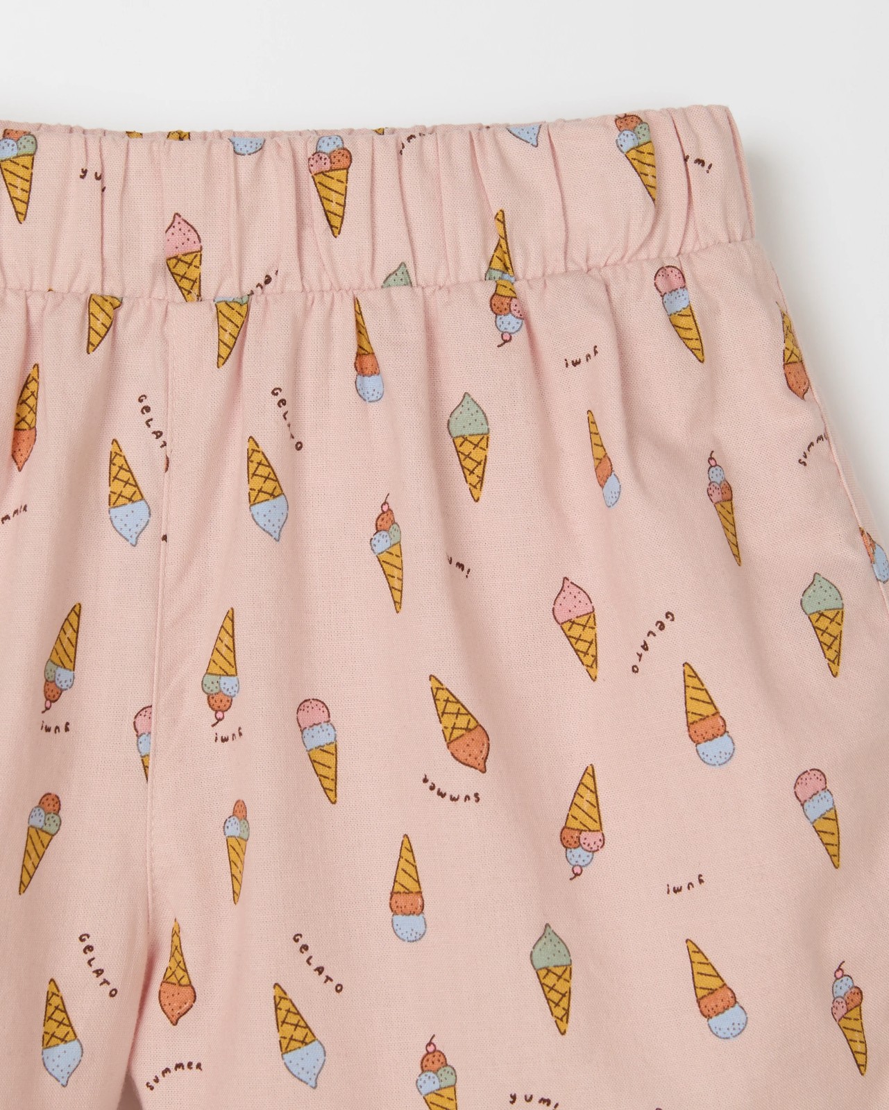 Dolphin Hem Woven Shorts - Pink Base Ice Cream 2 of 2
