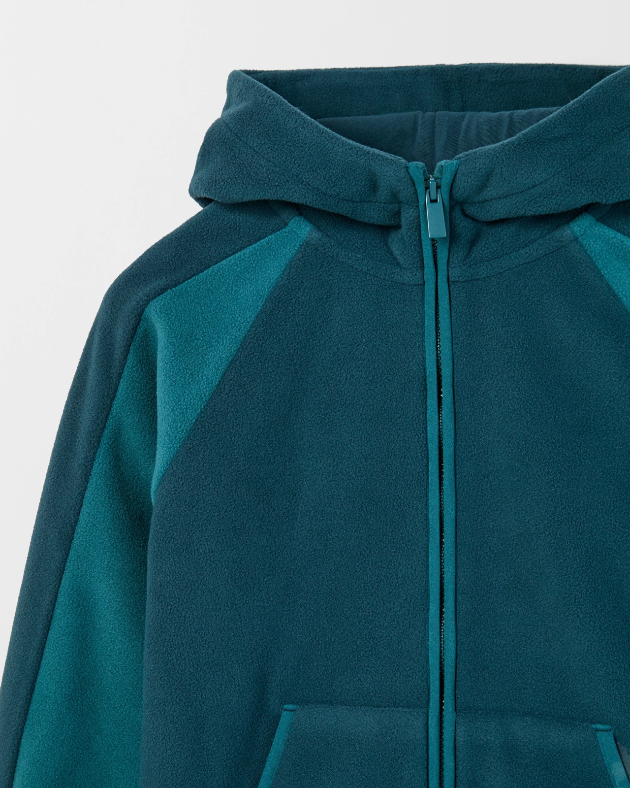 Polar Fleece Zip Through Hoodie - Green 2 of 2