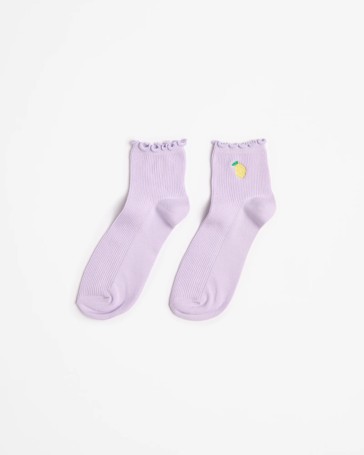 Australian Cotton Blend Frill Quarter Crew Socks