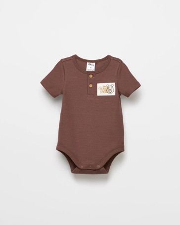 Baby Disney Organic Cotton Waffle Bodysuit and Shorts 2 Piece Set