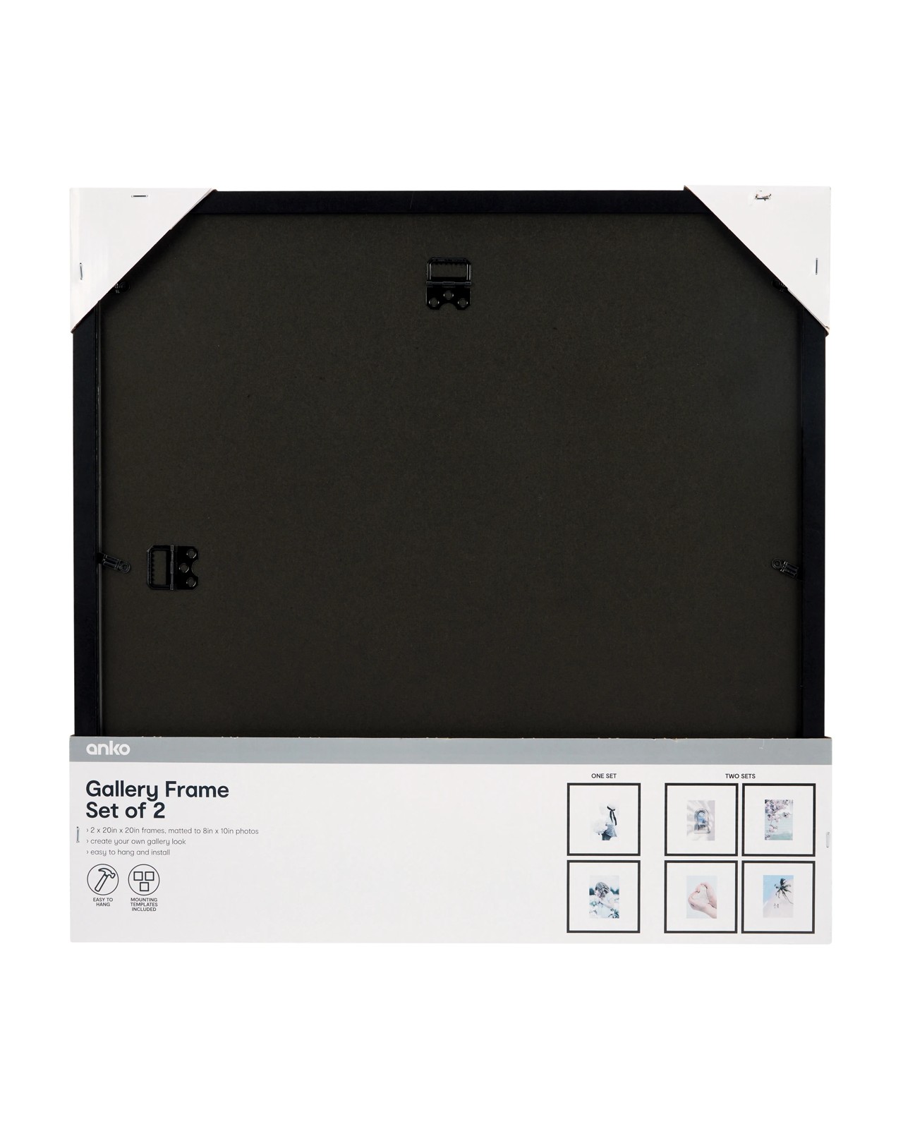 Anko 2 Piece Gallery Frame Set - Black 6 of 6