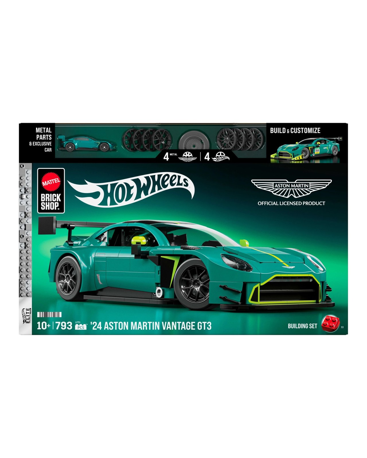 Hot Wheels ’24 Aston Martin Vantage GT3 Building Toy Kit 3 of 5