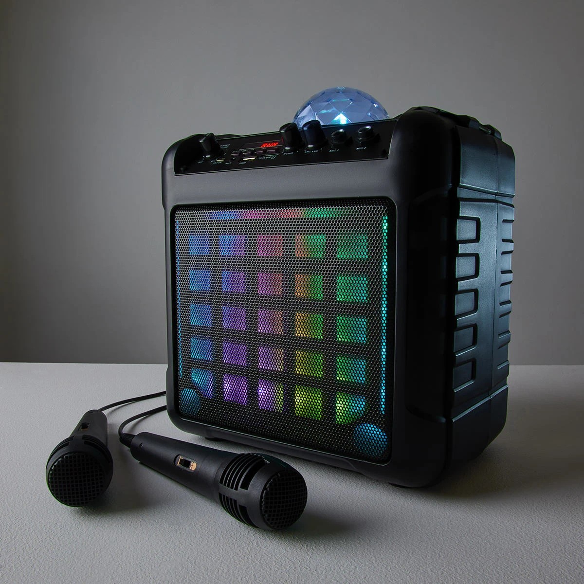 LED Karaoke Party Speaker with 2 Microphones - Anko 3 of 6