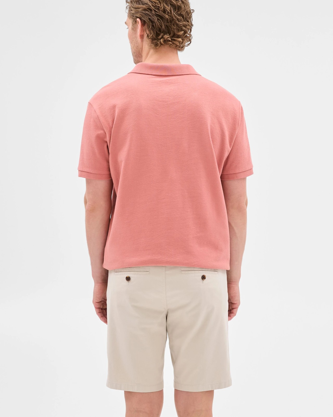 Australian Cotton Slim Chino Shorts - Pale Stone 3 of 5