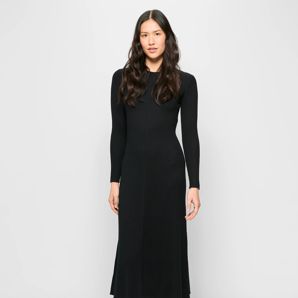Long Sleeve Fine Rib Dress