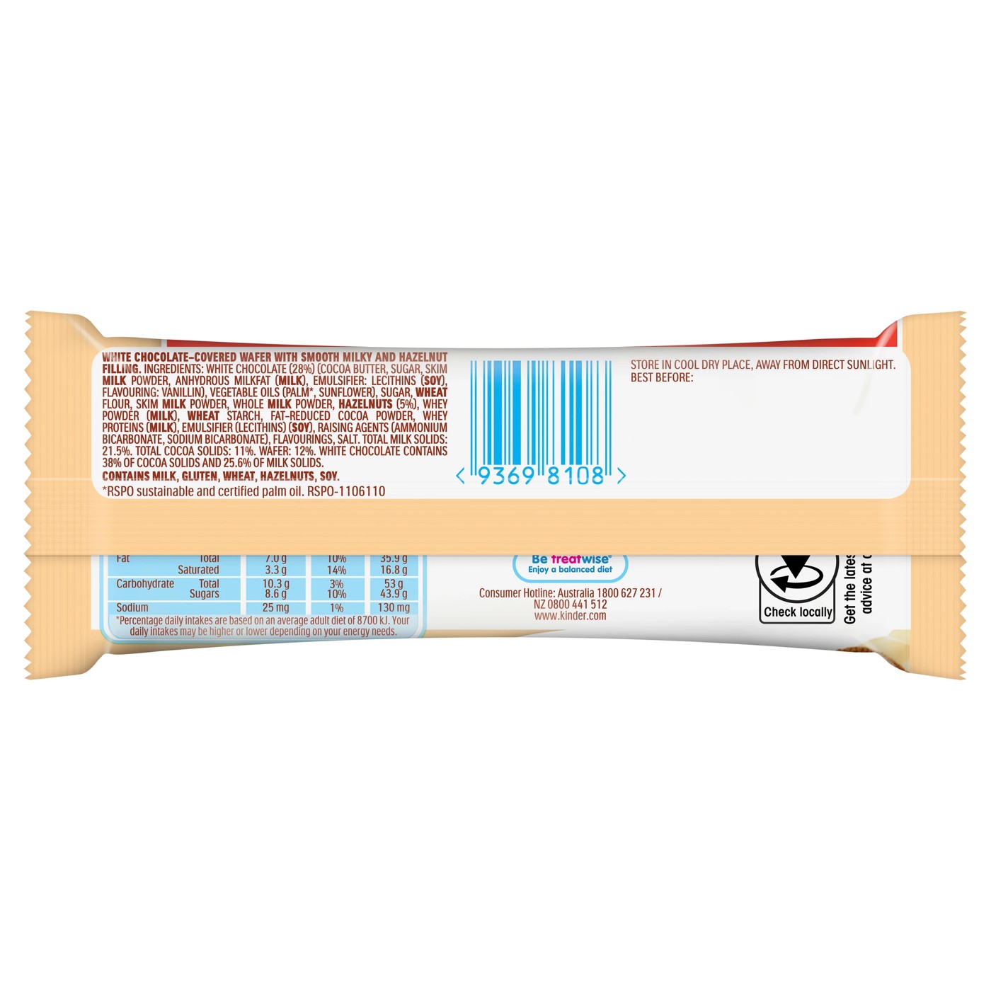 Kinder Bueno White, 2 Pack - 39g 2 of 6