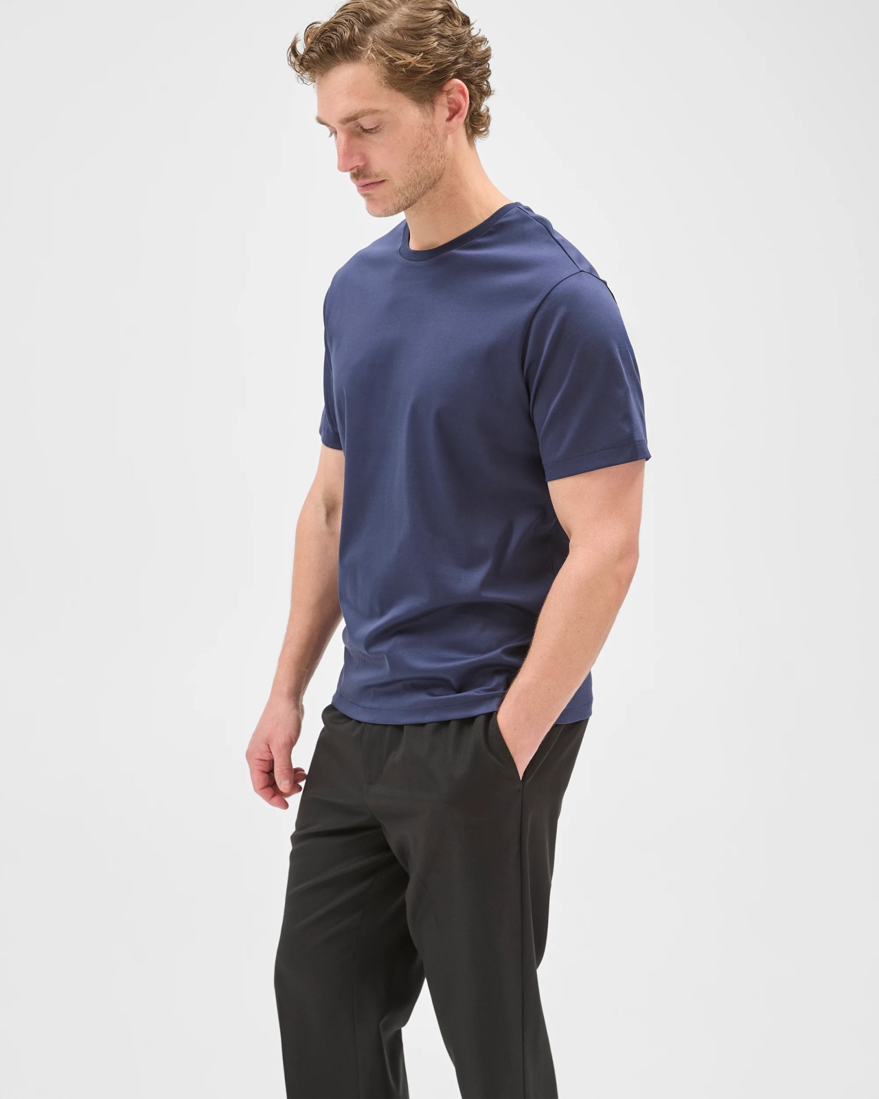 Preview Australian Cotton Interlock T-Shirt - Navy 4 of 5