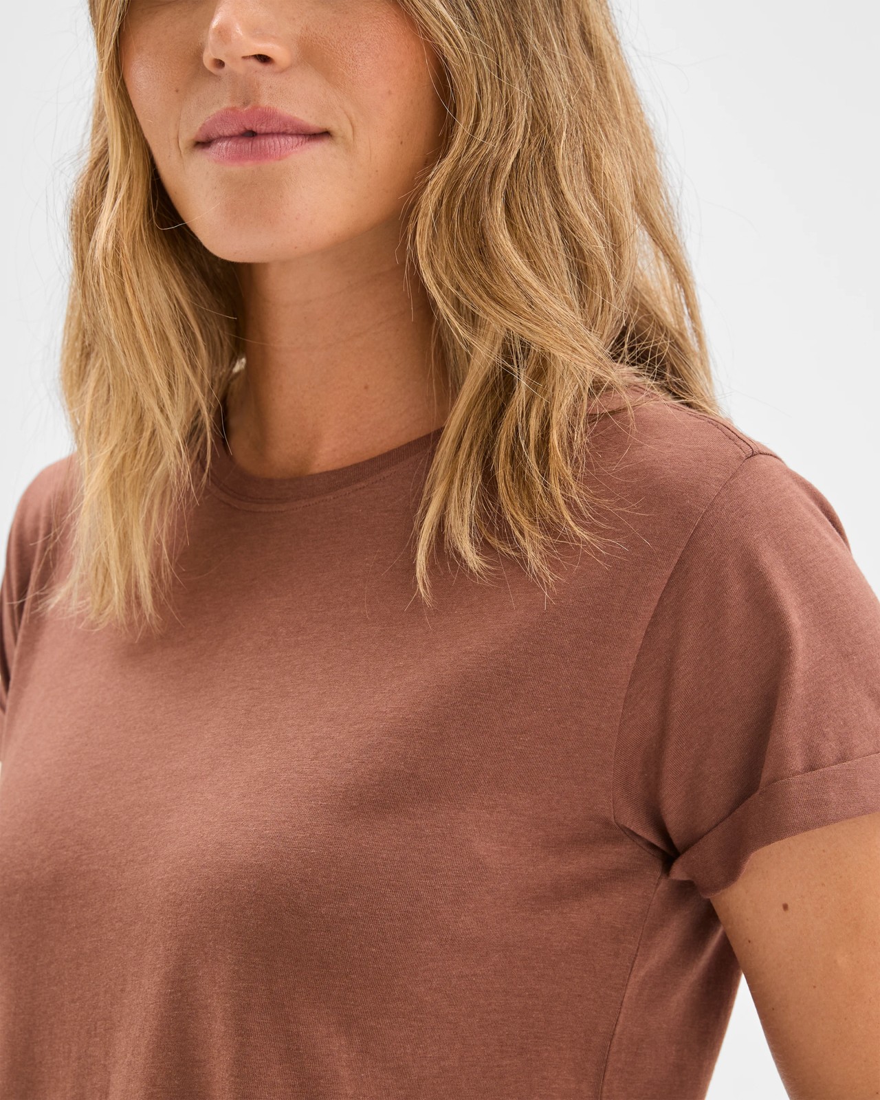 Relaxed Fit Crew Neck T-Shirt - Cocoa Brown 3 of 5