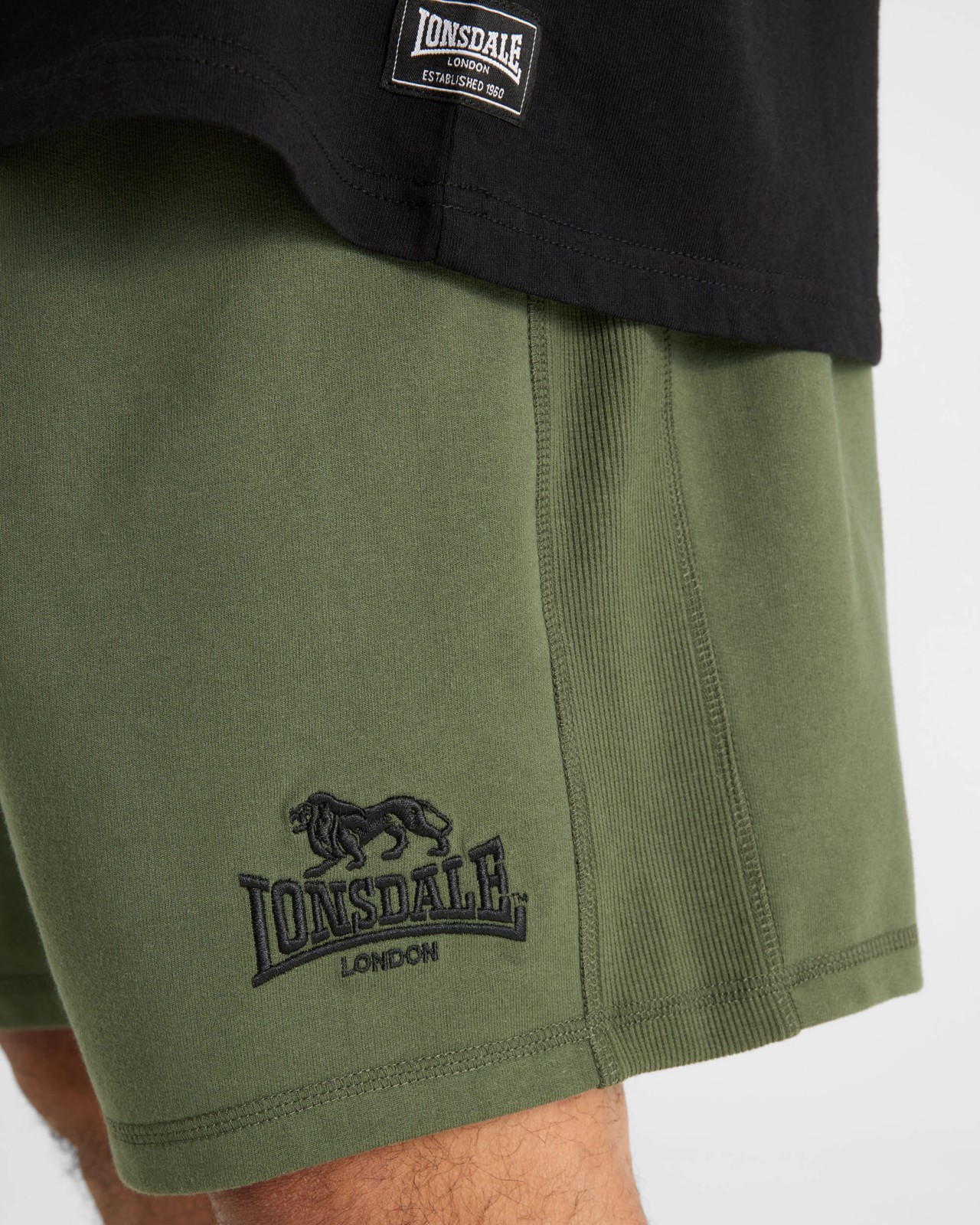 Lonsdale London Plus Size Shorts - Olive 4 of 4