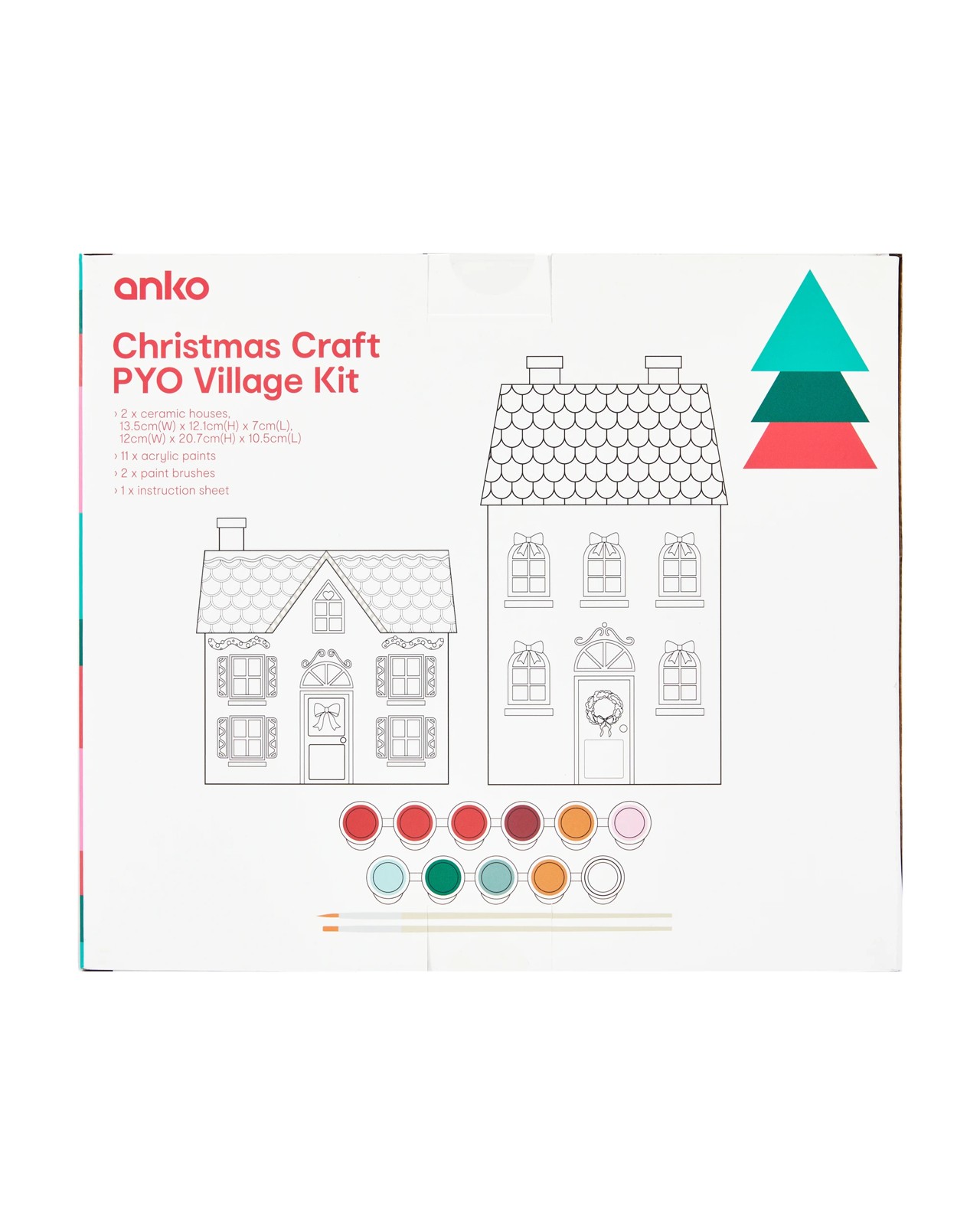 Anko Christmas Craft Paint Your Own Village Kit 3 of 3