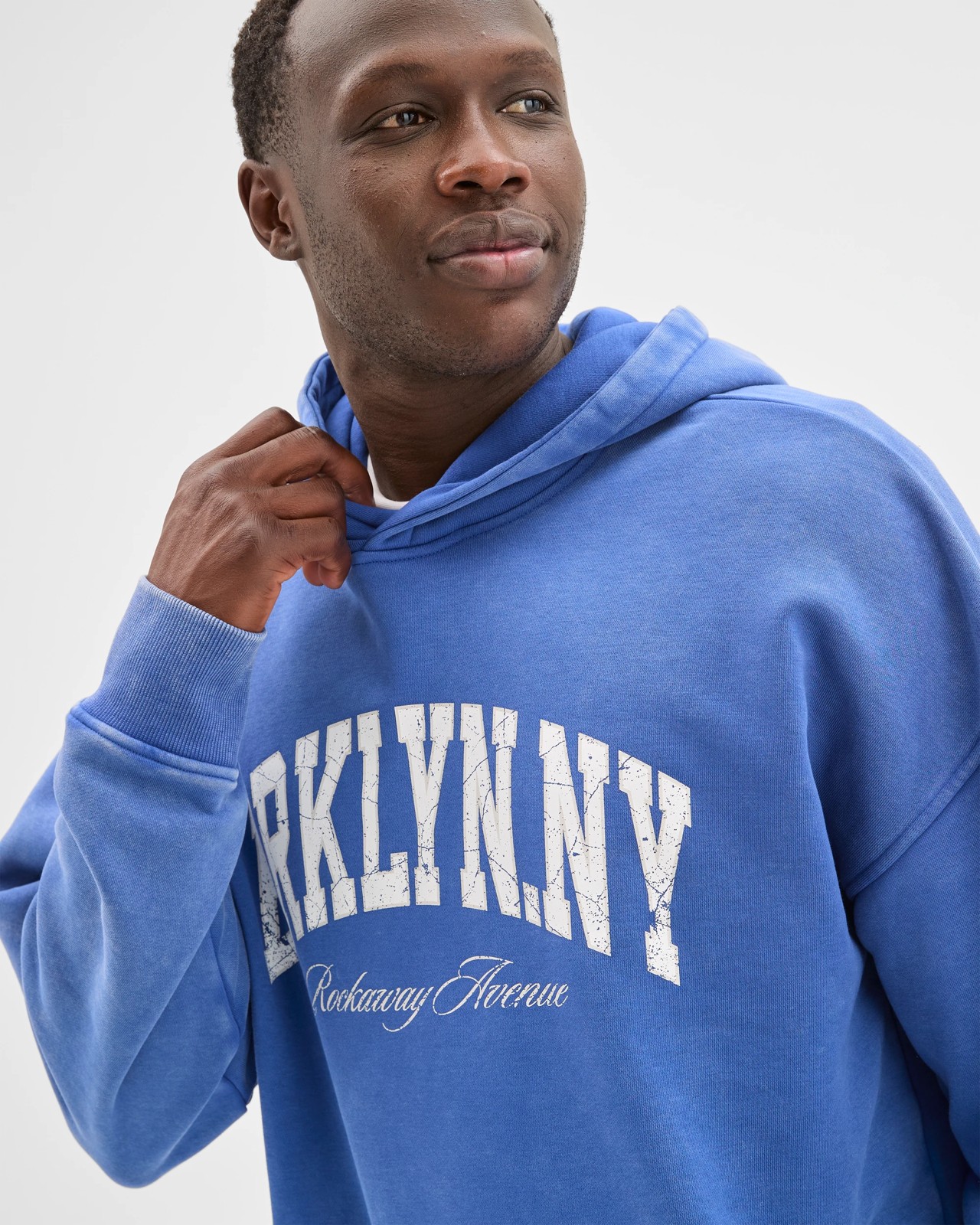 Commons Australian Cotton Blend Heavyweight Graphic Hoodie - Blue 4 of 5