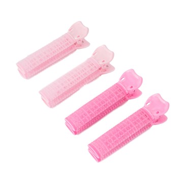 4 Piece Pink Volume Roller Clips - OXX Haircare