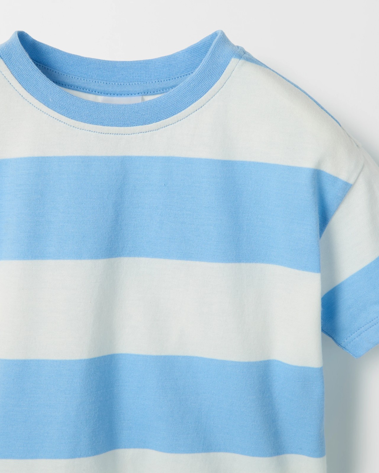 Baby Organic Cotton Oversized Print T-Shirt - Blue Stripe Dellarobia 5 of 5
