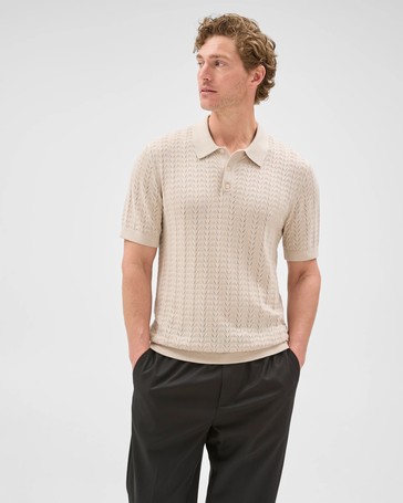 Preview Knitted Textured Polo Top