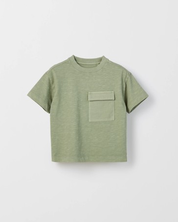 Australian Cotton Oversized Washed Pocket T-Shirt