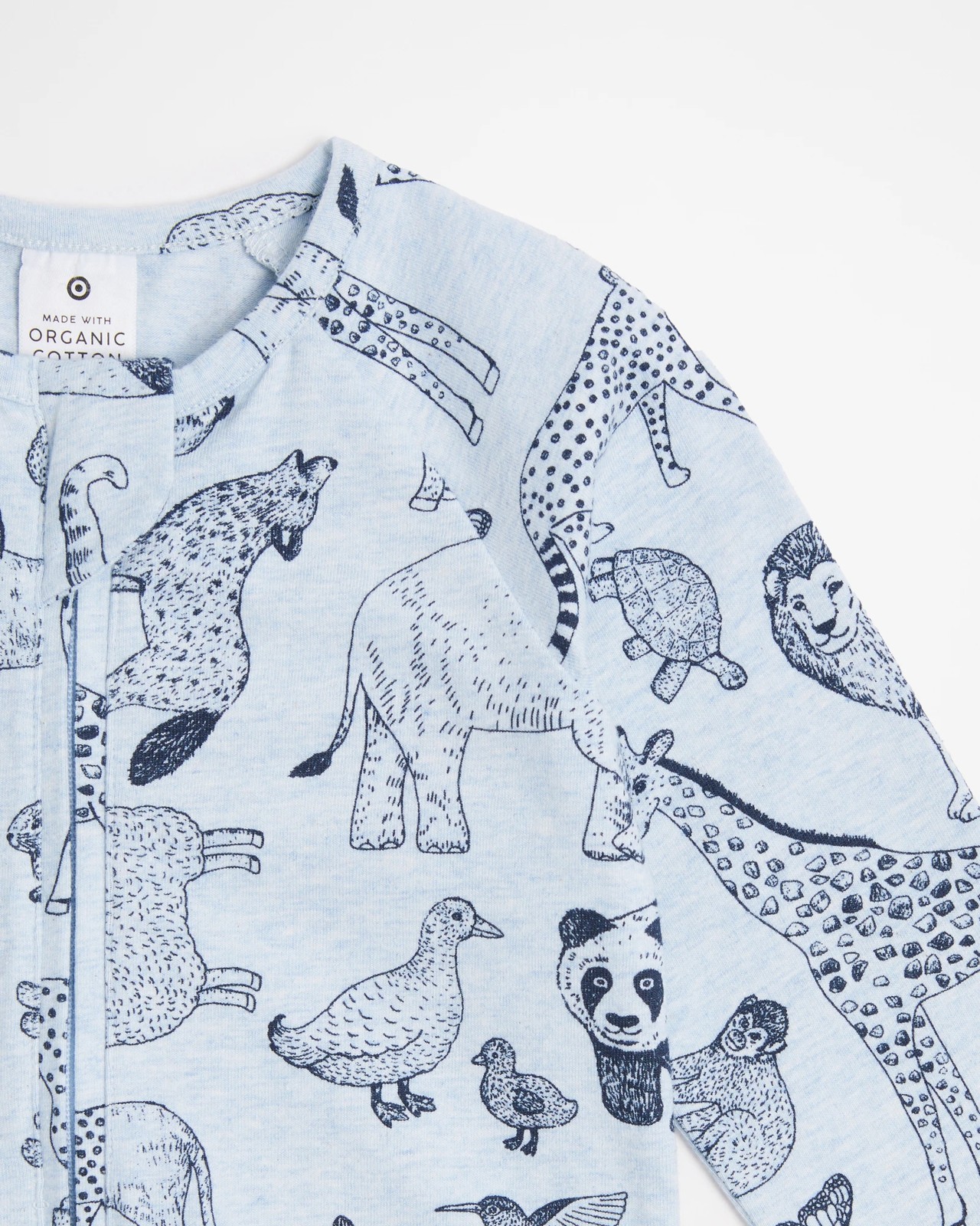 Baby Organic Cotton Print Zip Coverall 2 of 3