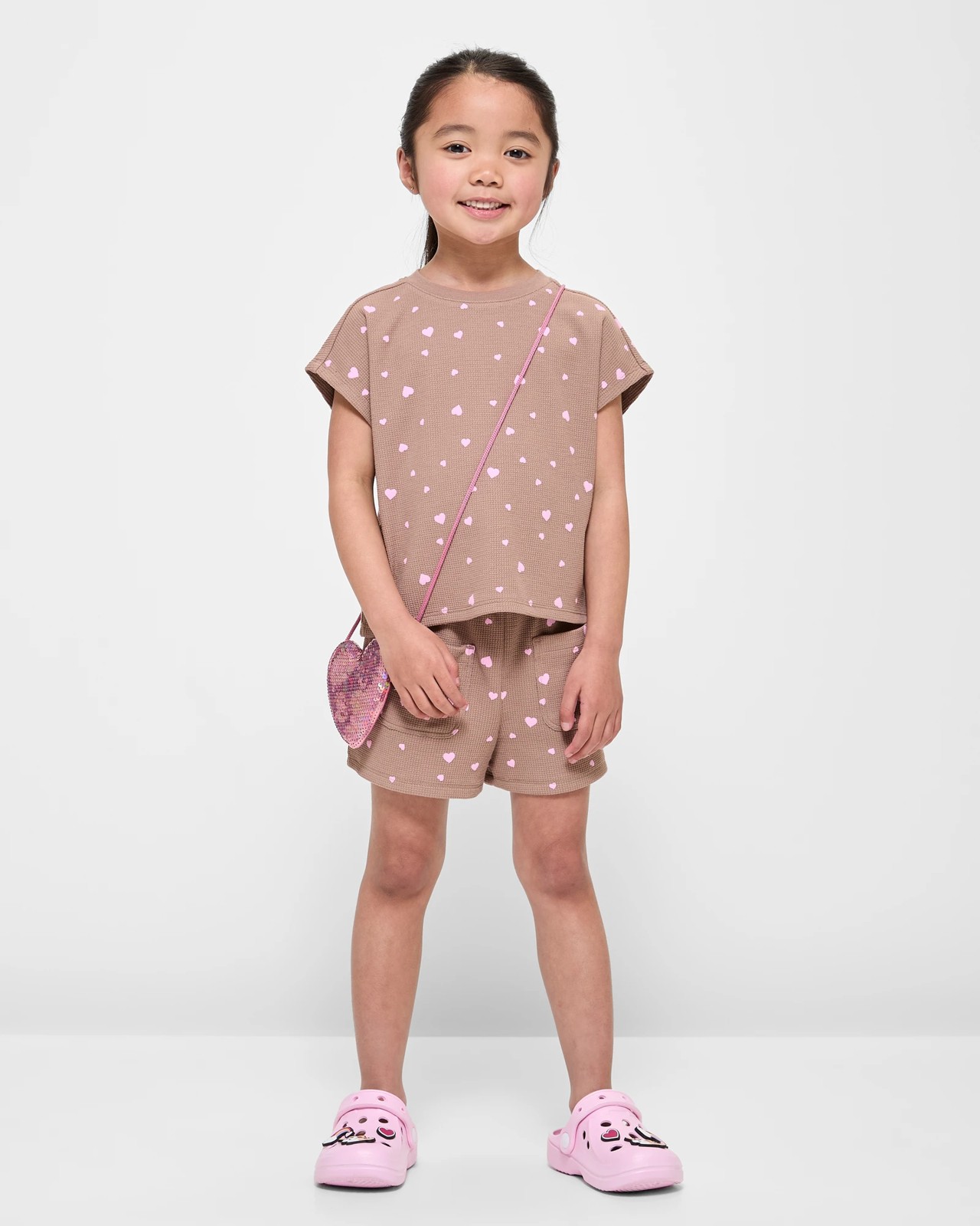 Boys Waffle T-shirts Shorts Set main image 0