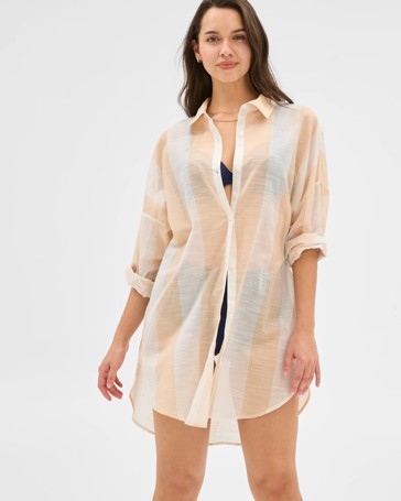 Resort Graphic Fun Stripe Shirt