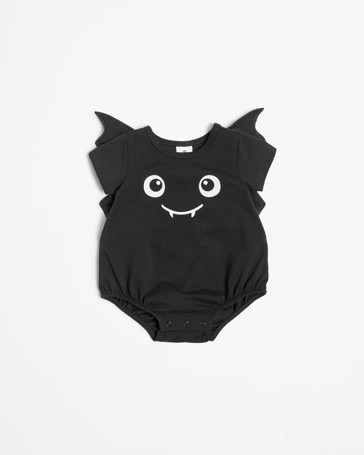 Baby Organic Cotton Halloween Bat Bodysuit