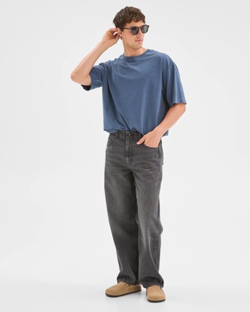 Commons Loose Fit Barrel Leg Denim Jeans