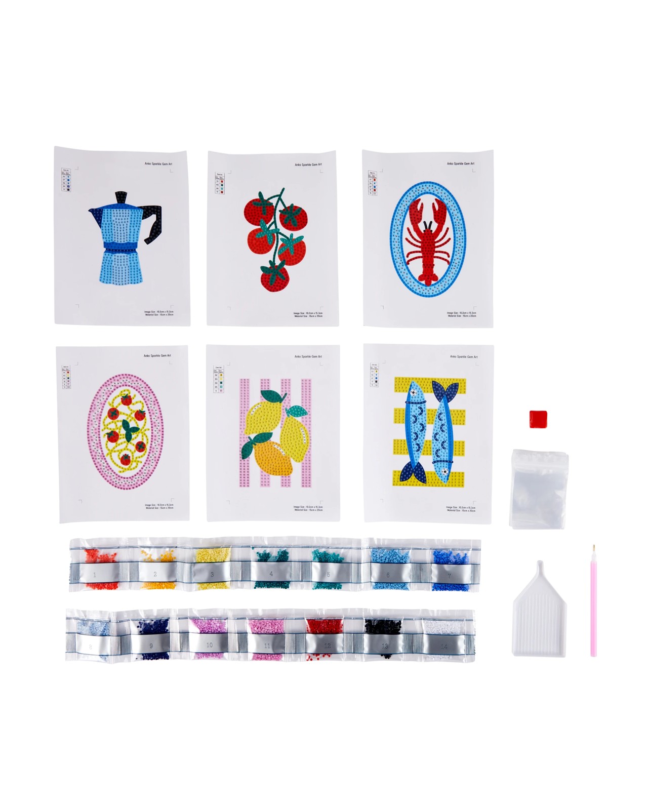 Anko 6 Piece DIY Mini Sparkle Gem Art Set 2 of 3