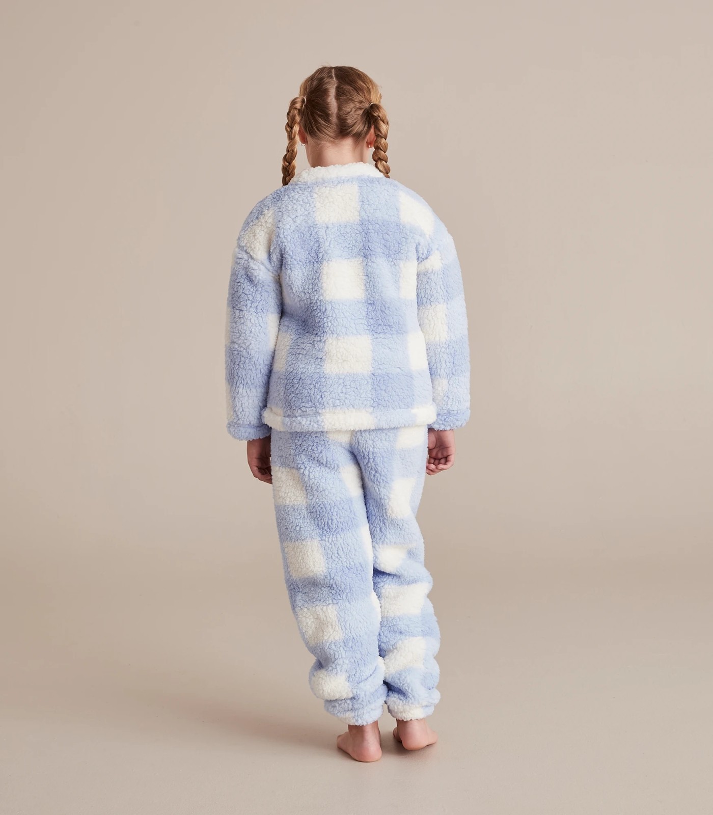 Sherpa Fleece Check Pyjama Set