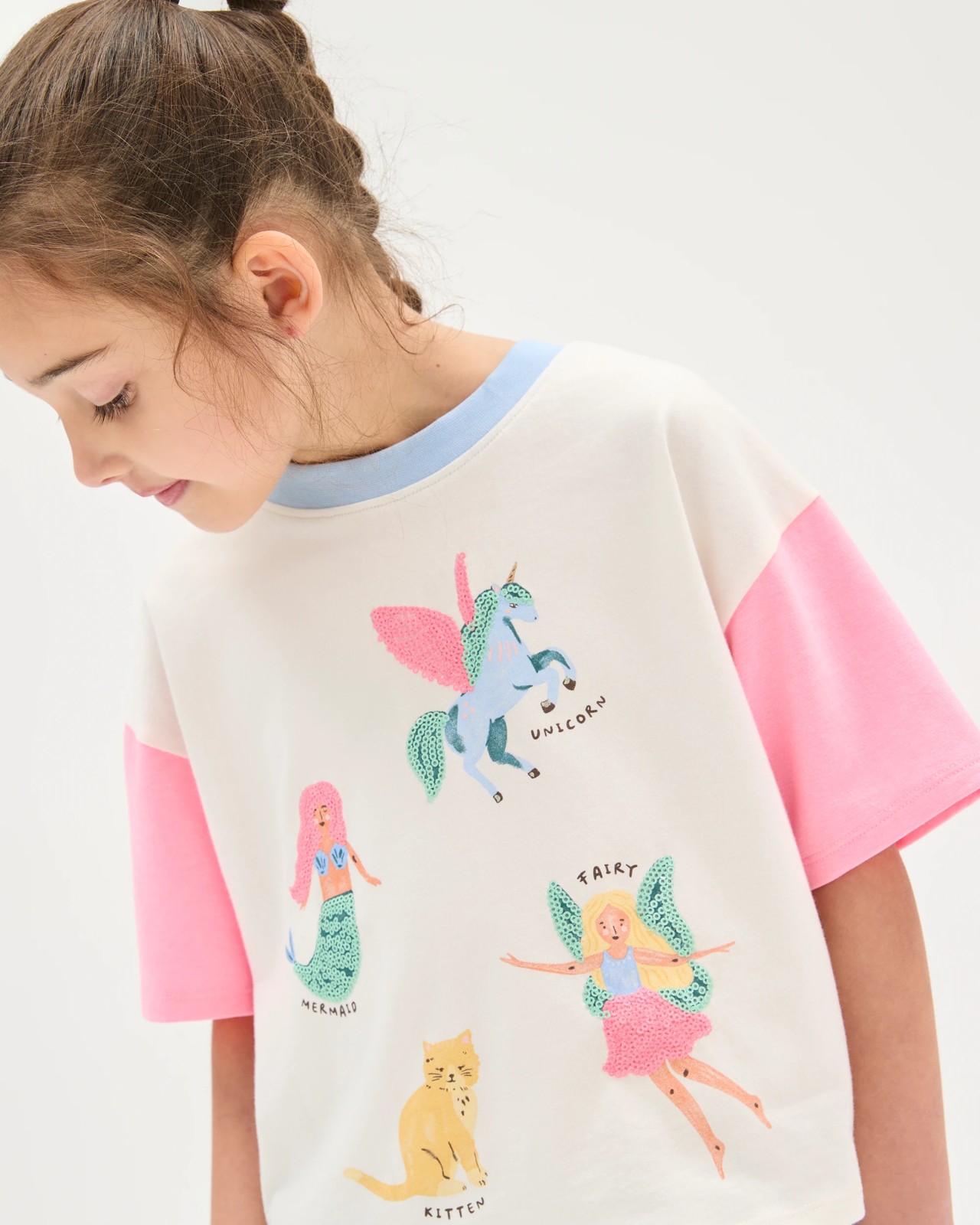Australian Cotton Boxy Event T-Shirt - Mermaid Unicorn Multi 4 of 5