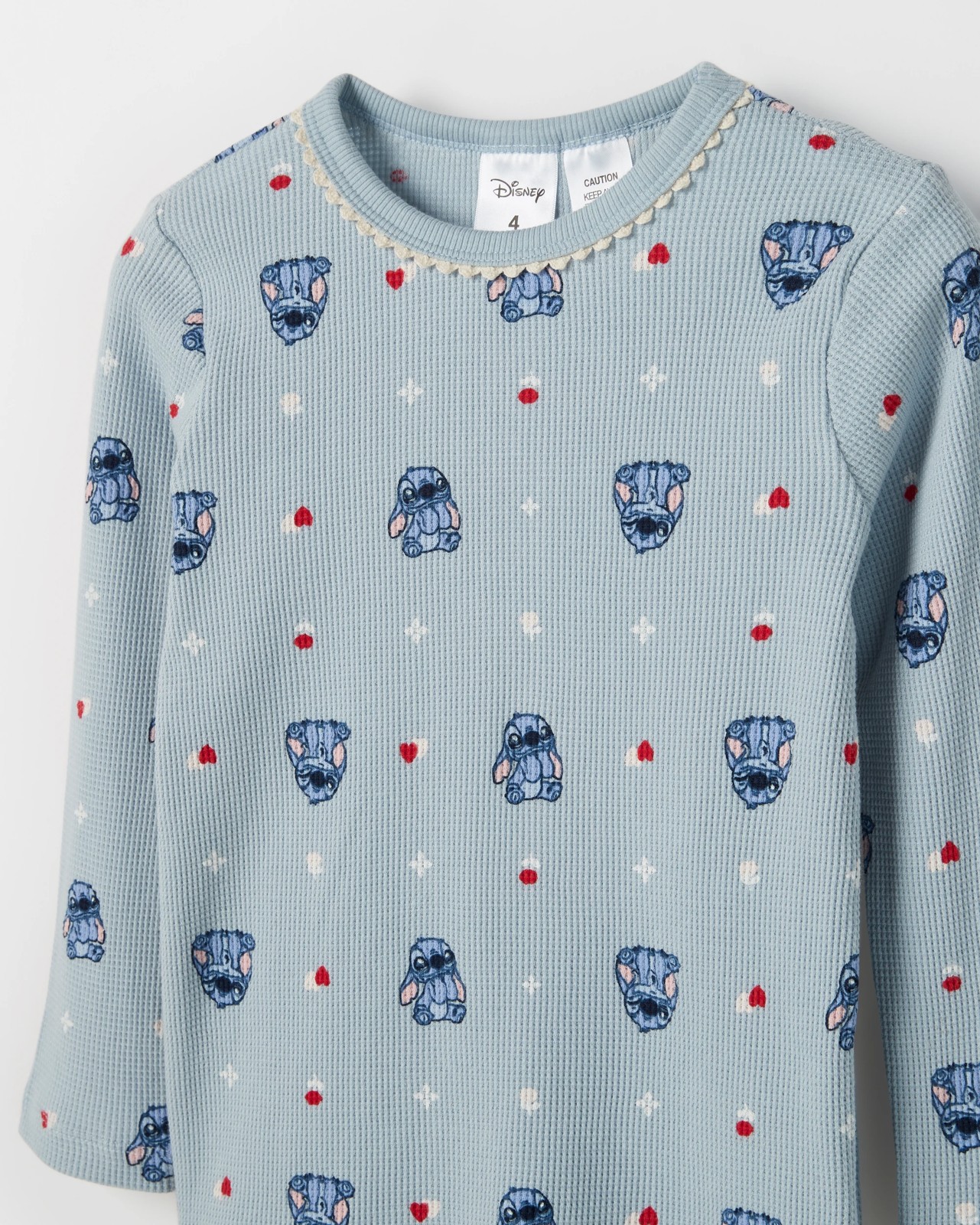 Disney Lilo & Stitch Australian Cotton Younger Girls Knit Pyjama Set 2 of 2