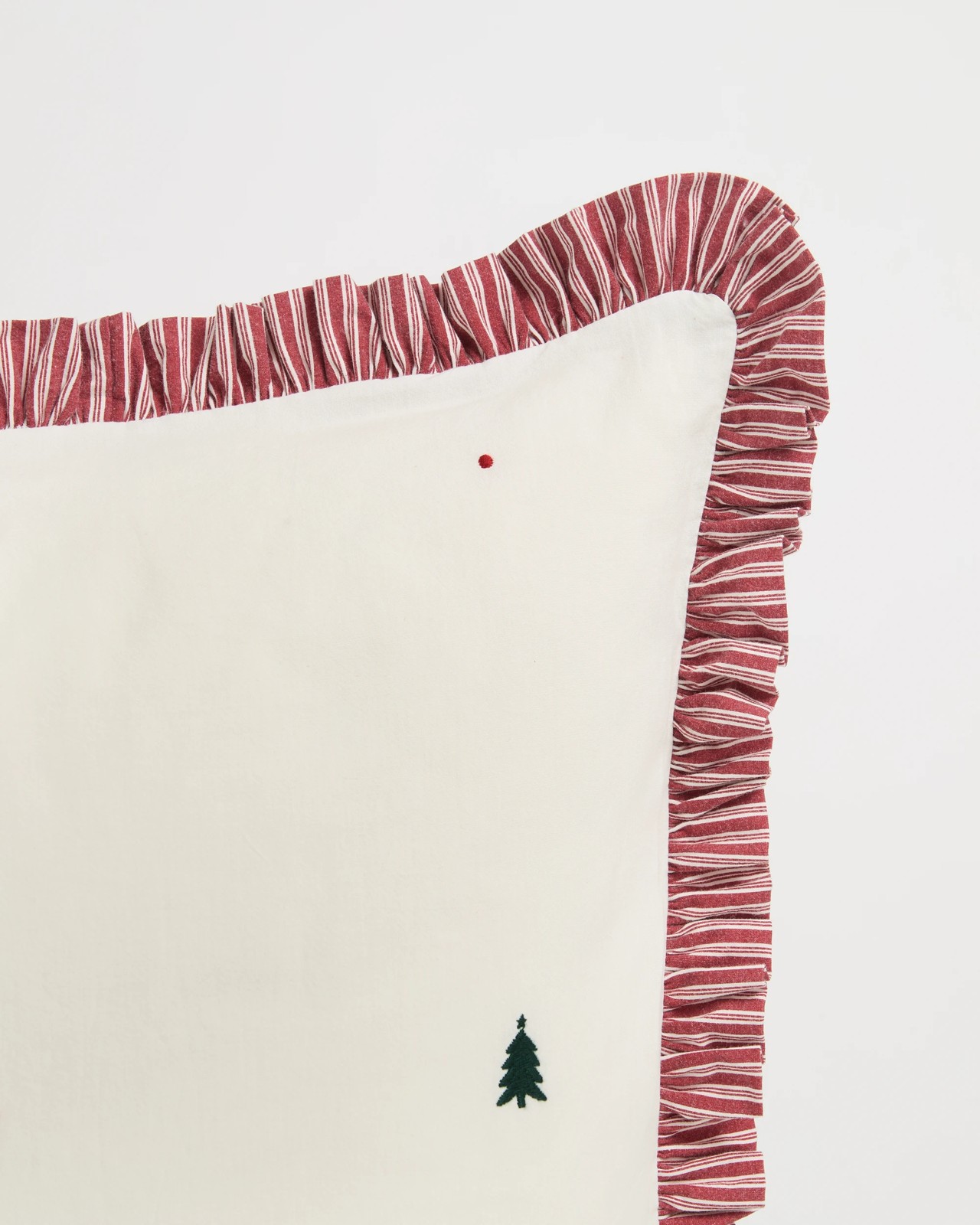 Christmas Embroidered Tree European Pillowcase - White 3 of 5