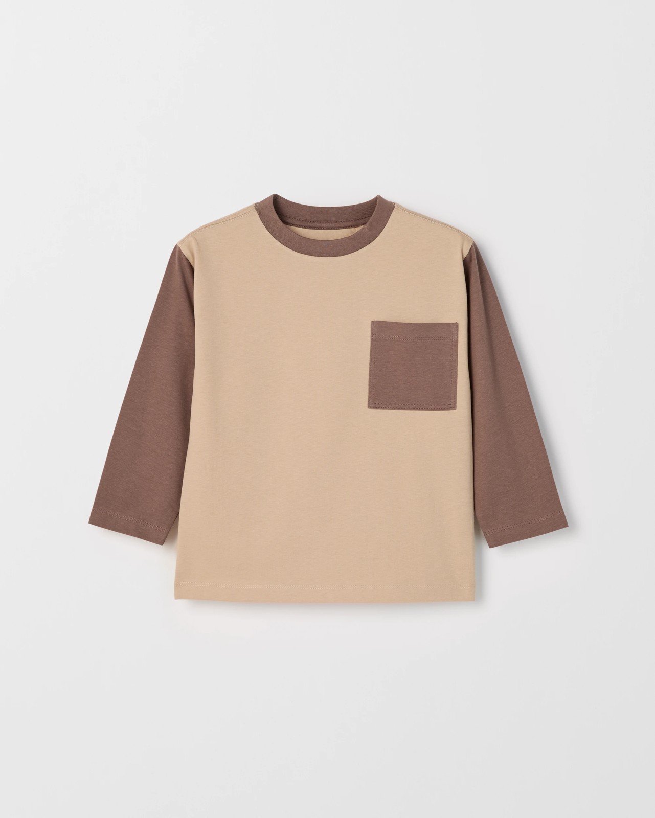 Australian Cotton 3 Pack Long Sleeve T-Shirts - Tan 3 of 5